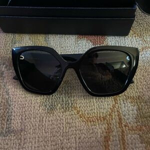 Prada large cat eye polarized sun glasses
